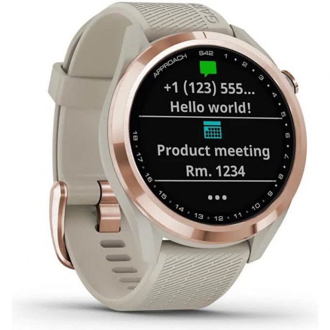 Часы GARMIN APPROACH S42 GOLF ROSE GOLD W/ LIGHT SAND WW 010-02572-02