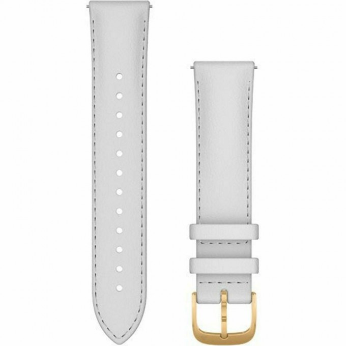 Ремешок сменный для GARMIN VIVOMOVE, LUXE, LEATHER, GOLD, WHITE 010-12924-28